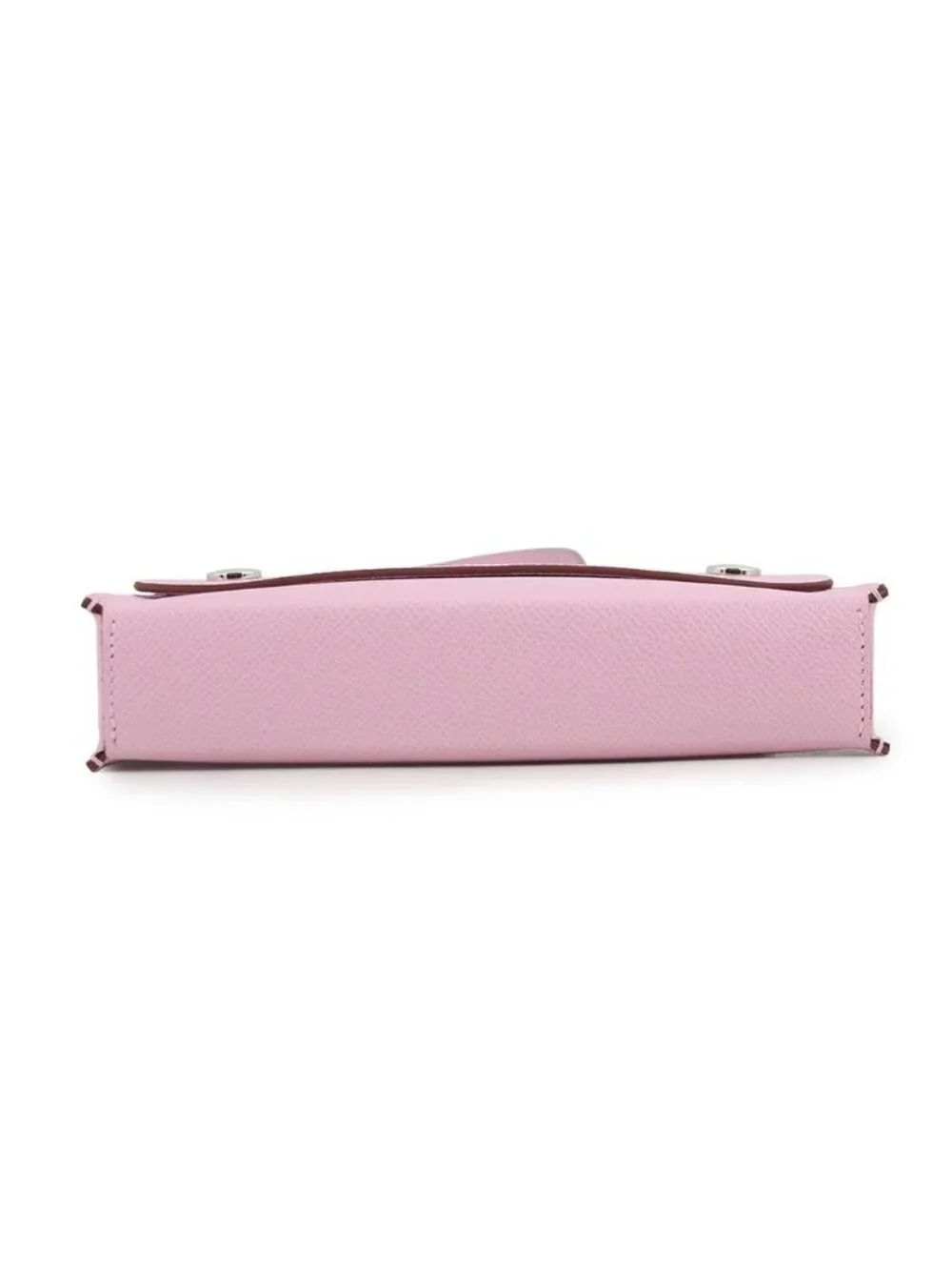 Hermes Shoulder Wallet Nap Tougo Mauve Sylvestre Silver Epsom